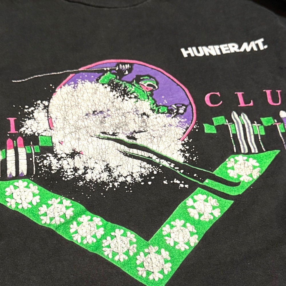 Vintage Miller Hunter Mountain Ski Club Long Sleeve Shirt XL 90s Made in USA
